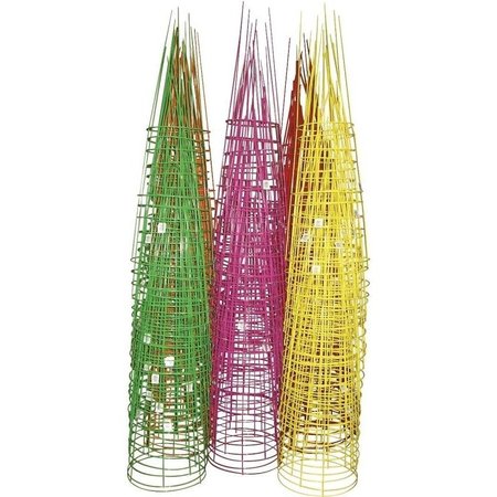 GLAMOS WIRE Plant Support, 42 in L, 14 in W, FuchsiaLight GreenOrangeRedYellow 70445